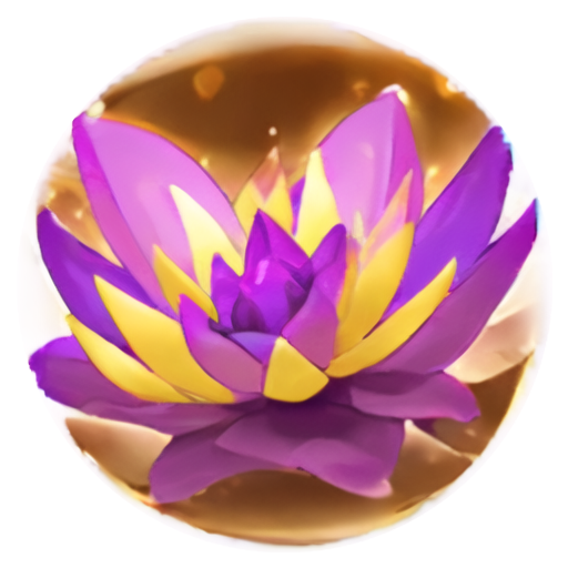 00087-1114962394-q skill icon,8k,high quality,brown theme,no humans, flower, purple flower, glowing, solo, pokemon (creature), border_.png